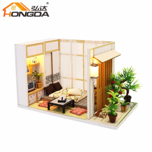 3D fa babaház puzzle fából