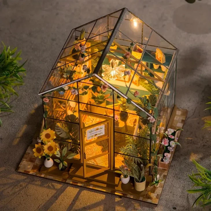 Hongda PC2306 Sunshine Flower House DIY Toy Miniature House Kit For Gifts